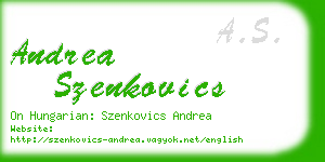 andrea szenkovics business card